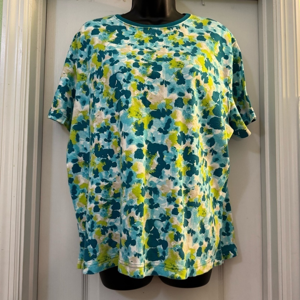 Kim Rogers Short Sleeve Multi Colored Top
